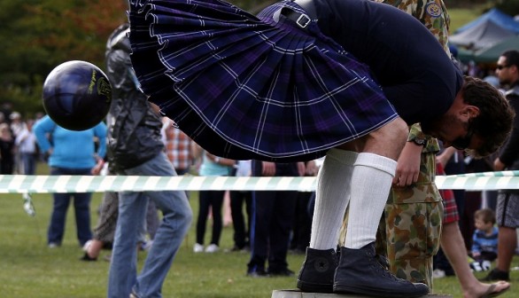 Man Wearing Kilt