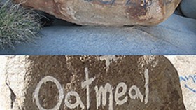 Defaced Rocks At Rattlesnake Canyon