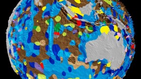 Still shot of the Earth's seafloor rendering from University of Sydney's School of Geosciences