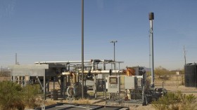 A methane pumping station that controls landfill emissions.