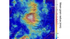 Observations by NASA's Mars Reconnaissance Orbiter have detected carbon-dioxide snow clouds on Mars and evidence of carbon-dioxide snow falling to the surface.