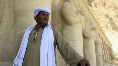 Man at Egyptian Temple Site