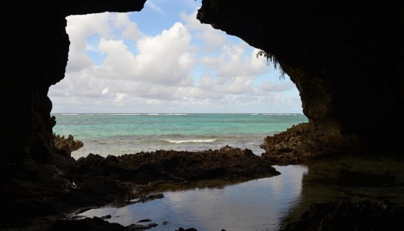 Flooded cave in the Bahamas
