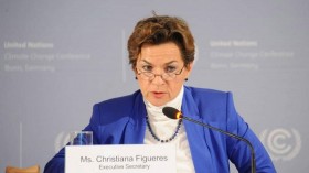 UNFCCC Executive Secretary Christiana Figueres addresses press briefing wrapping up the UN Climate Change Conference in Bonn, Germany. 