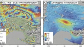 Images of double earthquakes in Pakistan, made with an interferogram
