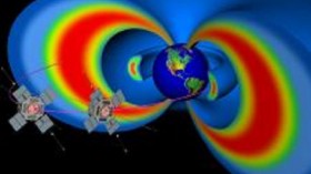 Artist's rendering of NASA's Radiation Belt Storm Probes.