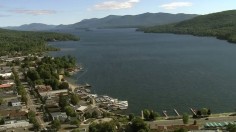 An aerial view of Lake George 