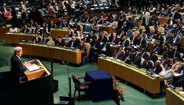 UN Secretary General, Major Signatories Hold Press Conference On Paris Agreement