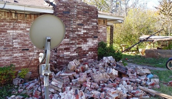 House damage in central Oklahoma from an 