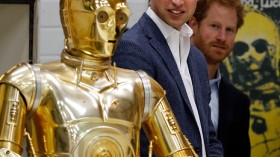 The Duke Of Cambridge And Prince Harry Visit The 'Star Wars' Film Set