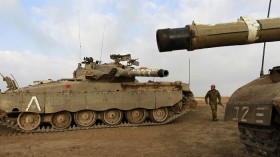 Israeli Soldier and Tanks