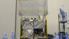 The MAVEN spacecraft is seen on Aug. 3. 2013 at the Kennedy Space Center in Florida. MAVEN will be prepared inside the facility for its scheduled November launch to Mars.