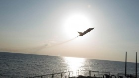 Russian Sukhoi Su-24 Attack Aircraft Makes Low Altitude Pass by USS Donald Cook