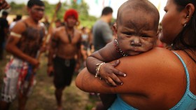 Indigenous Tribes Protest Dam Construction In Brazil's Amazon