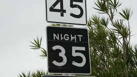 Night speed limit in the Key Deer habitat on the Florida Keys.