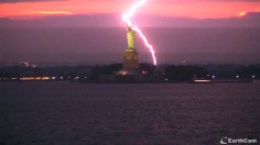 Statue of Liberty Torch Burns Bright Thanks to Lightning Strike