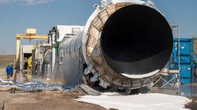 Booster Test for Space Launch System Rocket