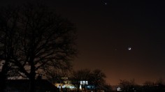 The Moon, Venus and Jupiter