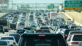 Miami traffic jam, I-95 North rush hour