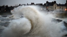 High Winds And Large Waves Hit The North West Coast Of The UK And Northern Ireland