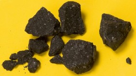 A portion of the asteroidal Sutter's Mill meteorite used in this study.