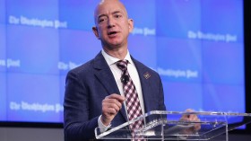 Jeff Bezos And John Kerry Attend Opening Ceremony For New Washington Post HQ