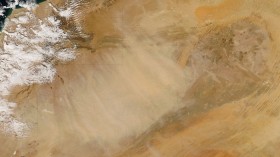 NASA Satellite image of a Saharan dust storm 