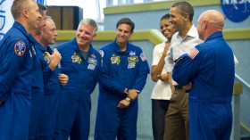 President Obama Trours The Kennedy Space Center