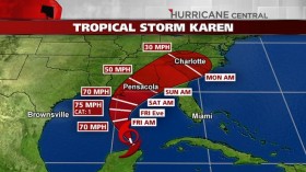 Tropical storm Karen 