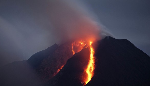 Villagers Evacuated As Mount Sinabung Eruptions Continue