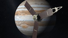 An artist's concept of Juno at Jupiter