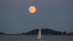 Supermoon Illuminates Sky Above New England