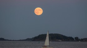 Supermoon Illuminates Sky Above New England