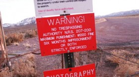 Warning Sign on Area 51 Border