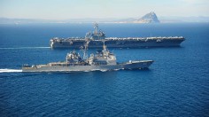 Carrier USS Theodore Roosevelt Conducts Operations In Strait Of Gibraltar