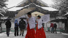 Tokyo' s First Snow Coverage