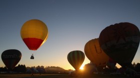 Hot Air Balloons Over Waikato