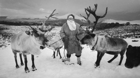 Santa and his reindeer