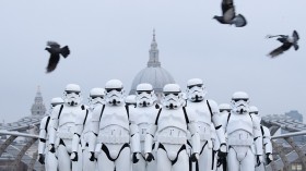 Stormtroopers Greet Commuters On The Millennium Bridge