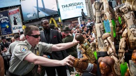 One Ton Of Confiscated Ivory Destroyed In New York's Times Square