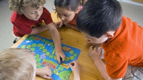 children, playing, game 