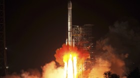 The Long March-3B rocket carrying the Chang'e-3 lunar probe 