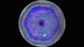 Saturn hexagon GIF 