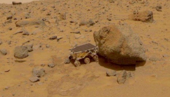 NASA Pathfinder Sojourner Rover On Mars