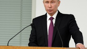 Russian President Putin Attends Russian-Japanese Business Dialogue In Tokyo