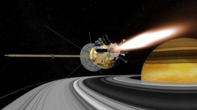 Cassini spacecraft in Earth swing