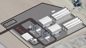 Architectural drawing of the Patriot Combined Cycle Power Plant in Pennsylvania