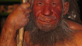 Reconstruction of Neandertaler at Neanderthal Museum