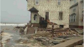 a house in New York damaged by Hurricane Sandy in 2012 