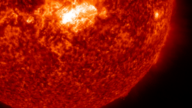 An M5.2 solar flare was photographed by NASA's Solar Dynamics Observatory late Monday night